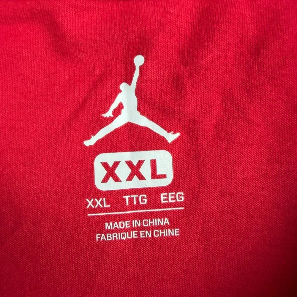 Jordan T-Shirt Men's XXL Red Jesus Booger Lonnie Mance Sip Graphic AR0053-687